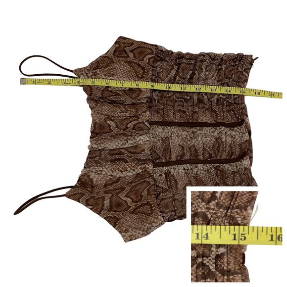 Princess Polly Snakeskin Print Margie Top - Brown - US 6 - Picture 6 of 15